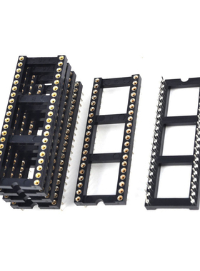 6x 2.54mm Pitch 40 Round Pins Double Row DIP IC Socket Solde