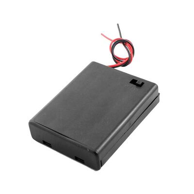 5 Pcs Cover 2 Wires Lead Holder Case Box for 4 x AAA Batteri