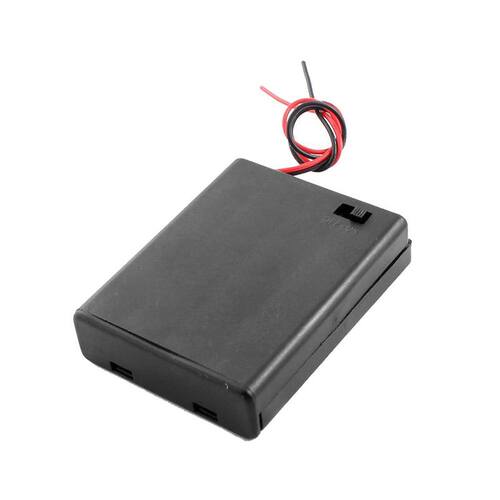 5 Pcs Cover 2 Wires Lead Holder Case Box for 4 x AAA Batteri