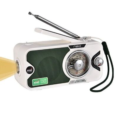 Hand Crank Radio Solar Powered Noaa Weather Alert Portable