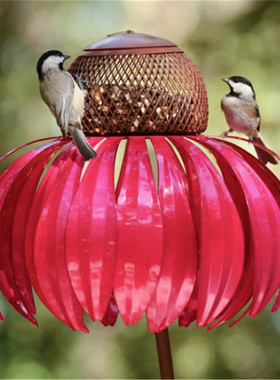 Pink Coneflower Bird Feeder Outdoor Decoration Window