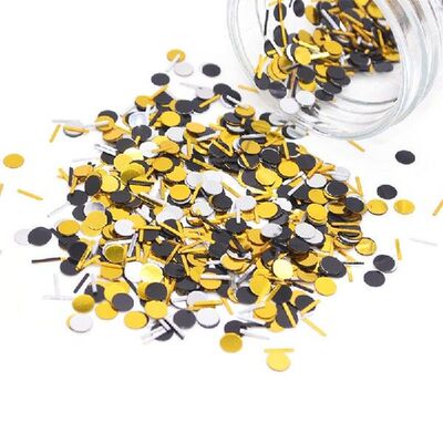 90g Black Gold Confetti Acrylic Sprinkles Sequins Table