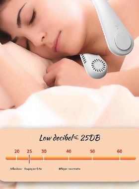 Hanging Neck Fan Portable Cooling Fan USB Leafless Degree