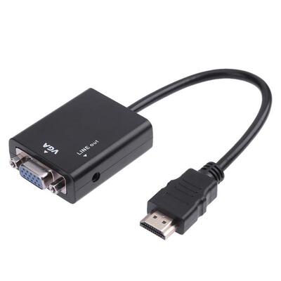 HDMI Male to VGA Male 1080P HDTV Video Converter Adapter wit