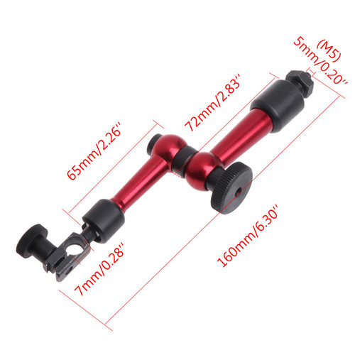 M5 Flexible Metal Base Holder Stand For Dial Indicator New