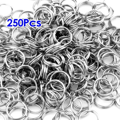 250 Stainless Steel Split Rings Connector Findings 8mm HOT