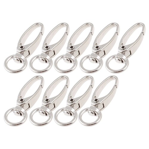 D Swivel Trigger Hooks Key Ring Lobster Clasps 9 Pcs