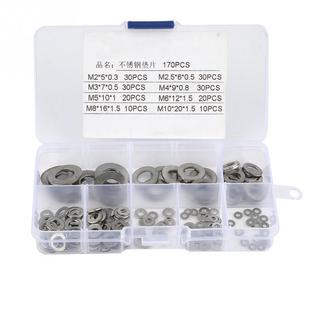 with Assortment Set M2M2.5M3M4M5M6M8M Box Flat 170Pcs Washer