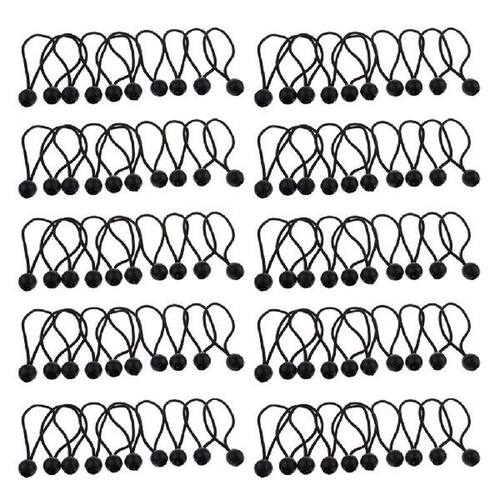 100pcs 16cm Ball Bungee Cords Elastic String Canopy Tarp