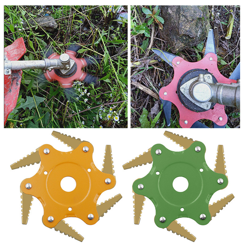 6 steel manganese steel razor mower grass trimmer head