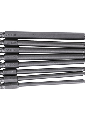 8 100mm Length 1/4'' Hex Shank Torx Bits Set T8 T10