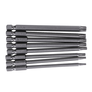 8 100mm Length 1/4'' Hex Shank Torx Bits Set T8 T10
