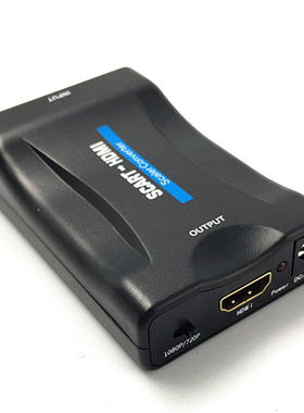 1080P SCART To HDMI Video Audio Upscale Converter Adapter fo