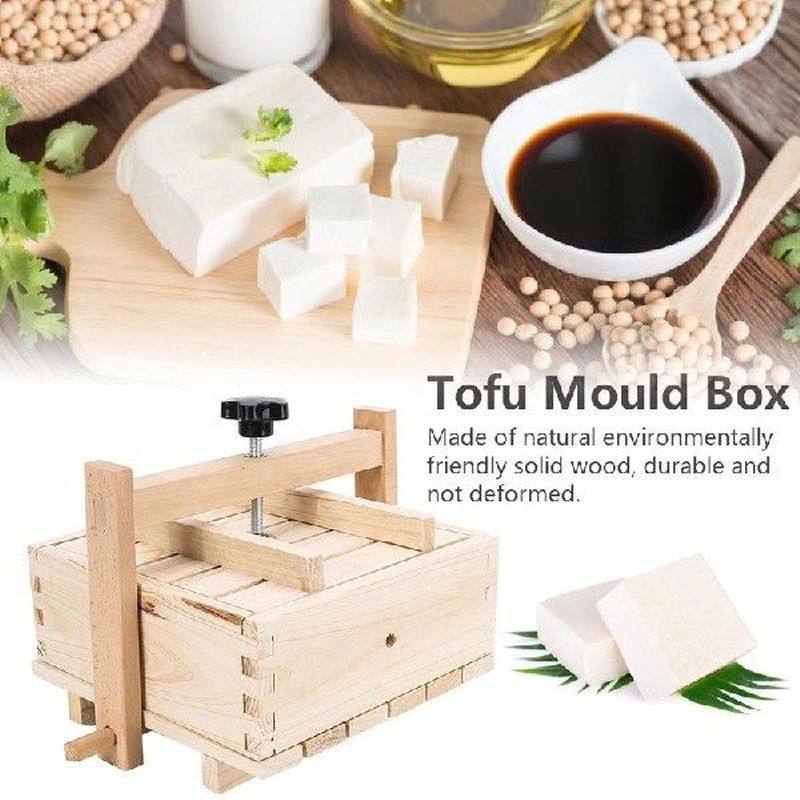 in1 wooden tofu cheese maker  press with 3pcs cloth durable