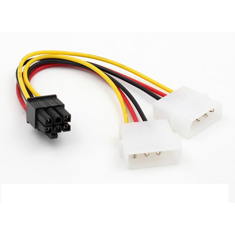 ATX IDE Molex Power 4 To 6-Pin PCI Express PCIe Video Card A