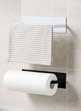 Toilet Kitchen Roll Paper Holder Stick Towel Rack for Bathro