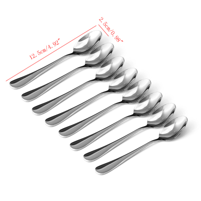 8 Pcs Stainless Steel Demitasse Espresso Spoon Tea Coffee So