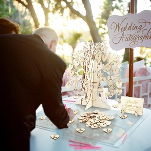 Wedding Party signing card signature wishing tree Guest Book
