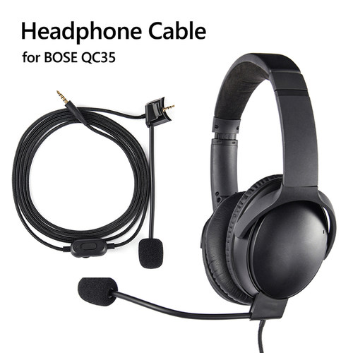 For Bose Quiet Comfort 35 tuning microphone + 3.5mm braided