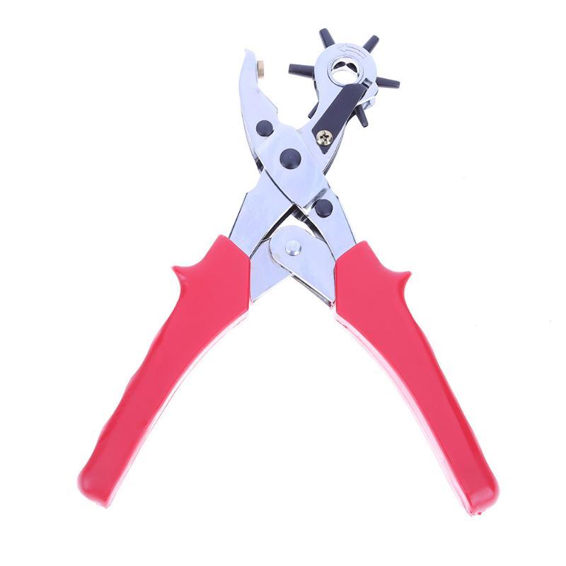 Leather Belt Hole Punch Plier Eyelet Puncher Revolve Card Ba