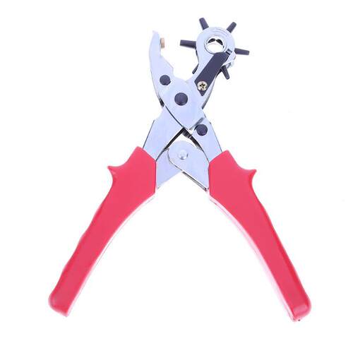 Leather Belt Hole Punch Plier Eyelet Puncher Revolve Card Ba