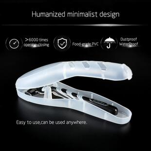 Men's Shaver Storage Box Transparent Plastic Razor Blade