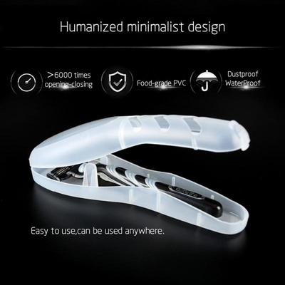 Men's Shaver Storage Box Transparent Plastic Razor Blade