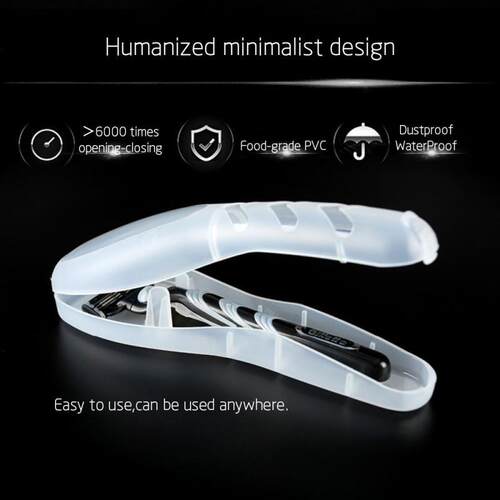 Men's Shaver Storage Box Transparent Plastic Razor Blade