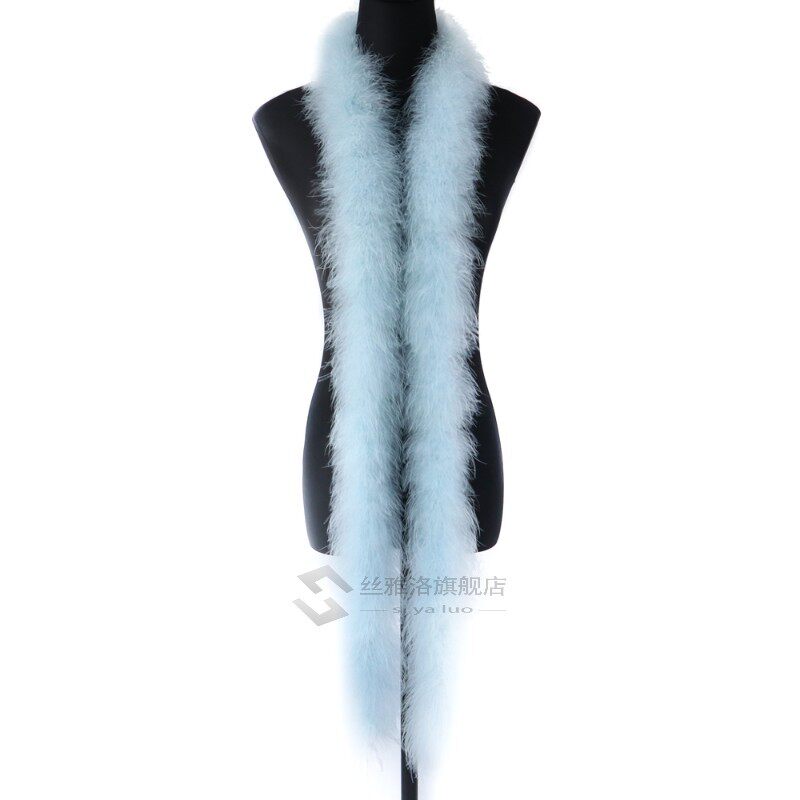 White fluffy Turkey Marabou Feather Boa 25g Soft Turkey Trim图片