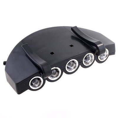 5 LED Head Cap Hat Clip Light Lamp Flashlight HandsFree For
