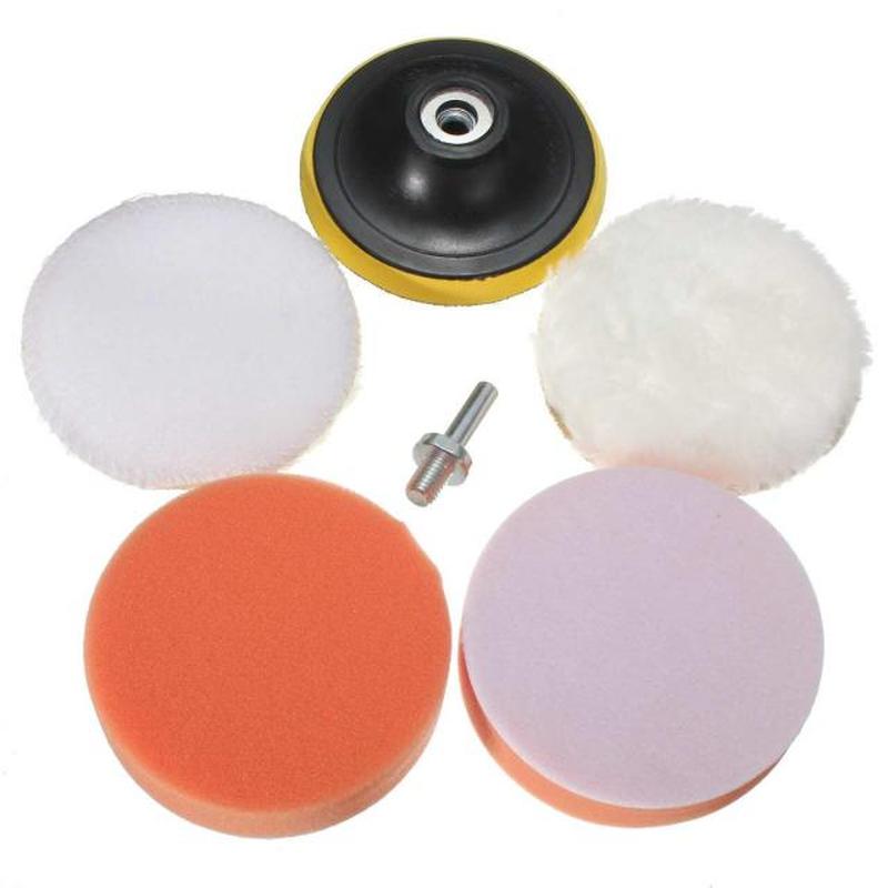 5Pcs Buffing Pad Set Thread 4 inch Auto Car Polishing pad Ki