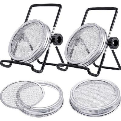 Seed Sprouter Germination Cover Kit Sprouting Mason Jars Wit