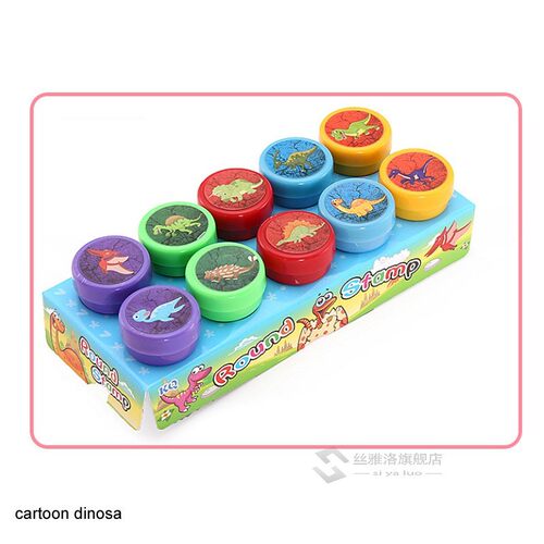 10Pcs Cartoon Rubber Stamp Children's Scrapbook Cute Pan