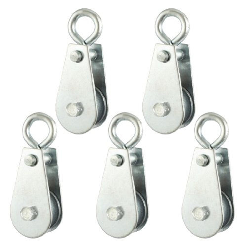 5 Pcs 0.03T 66.1Lbs 30Kg Swivel Lifting Crane Pulley Block