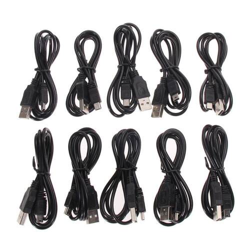 10pcs USB Charger Cable For PS3 Controller Power Charging Co