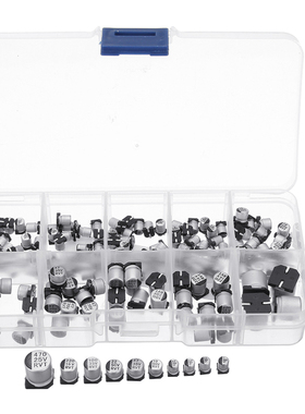 145Pcs 10 Values SMD 0.47 to 470uF Electrolytic Capacitor As