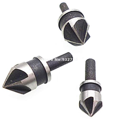 3pcs 12mm 16mm 19mm Countersink Bits Bore 90 Degree 5 Flute