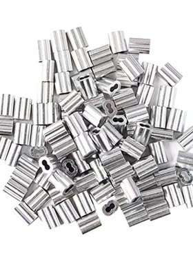 120x Aluminum Crimping Loop Sleeve for 2mm Diameter Wire Rop
