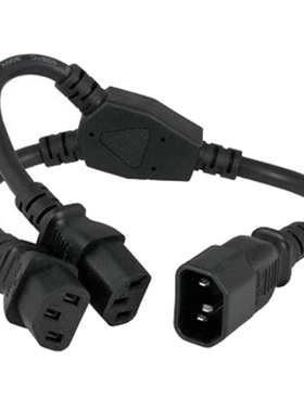 Power Splitter Cord - IEC320 C14 Male Plug To Dual C13 Recep