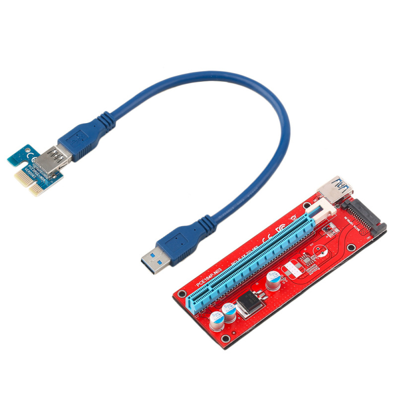 PCIE Express 1X to 16X Extender Riser Card Cable 15 PIN Adap