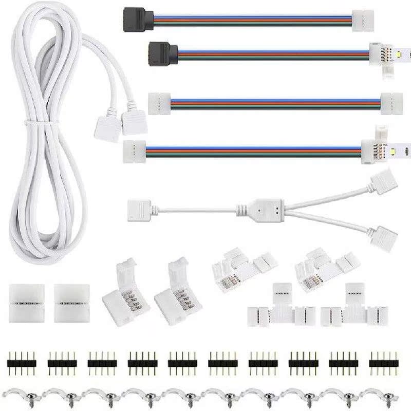 New 95pcs 5050 4-pin LED Strip Connector Kit With T-Shaped
