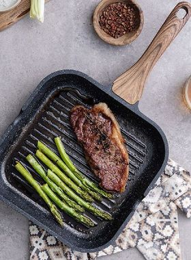 Durable Cookware Square Cast Iron Skillet With Pour Spouts