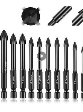 Drill Bit Cross Hex Four Edged Tile Bits Glass Ceramic