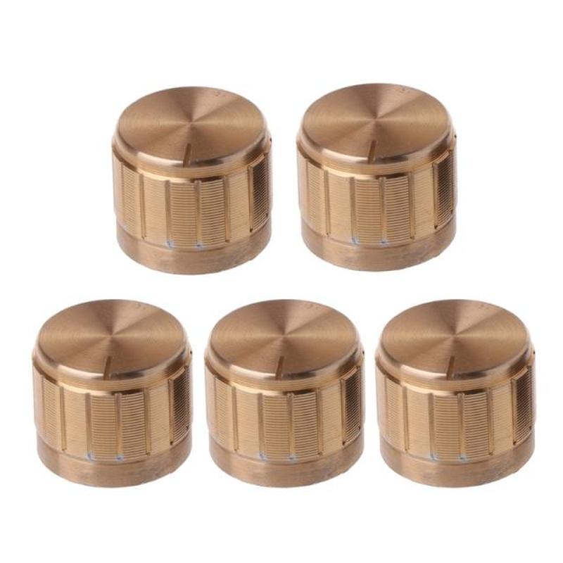 5Pcs 21X17mm Aluminum Rotary Control Potentiometer Knob Elec