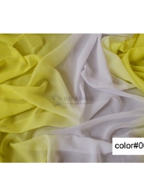 100D 2 tone ramp chiffon material gradual gradient chiffon s