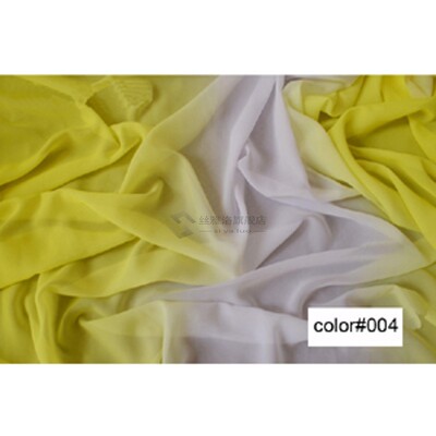 100D 2 tone ramp chiffon material gradual gradient chiffon s