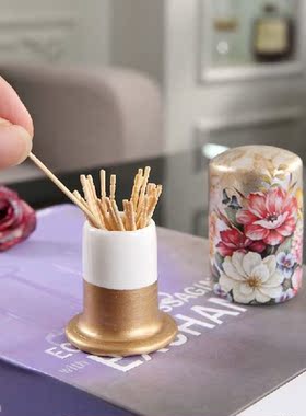 Ceramic Toothpick Holder Container Household Table