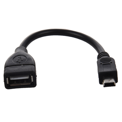 Cable mini USB OTG to use memory, hard drives Black