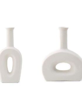 White Ceramic Vase-Elegant Design-Table Center Vase Perfect