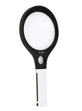 4 LED Light 3X 10X Magnifying Glass Lens Mini Pocket Microsc